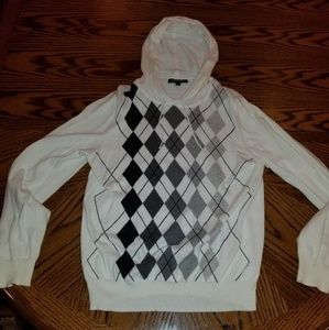 Men's Express argyle sweater hoodie pullover
